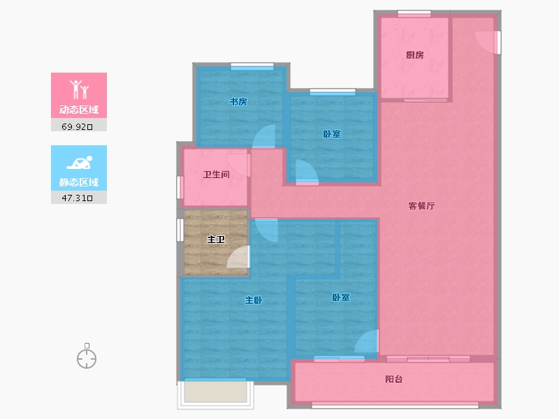 江西省-南昌市-南昌中骏·世界城-110.86-户型库-动静分区