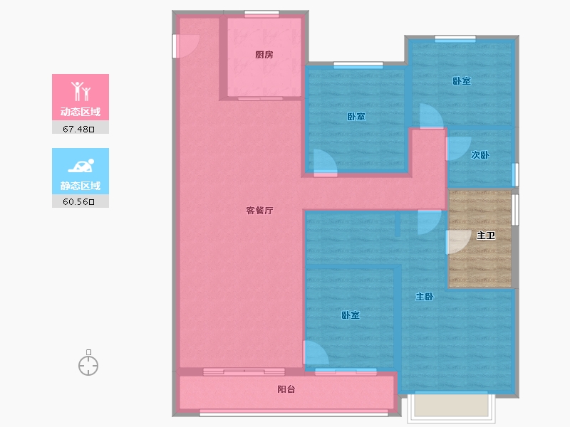 江西省-南昌市-南昌中骏·世界城-122.46-户型库-动静分区