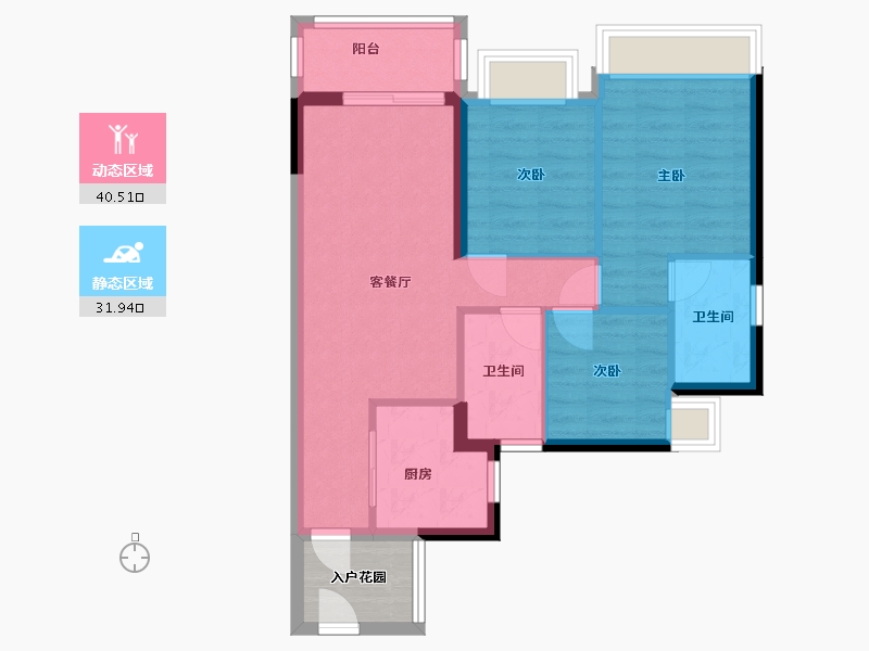 广东省-广州市-万科城市之光-71.78-户型库-动静分区