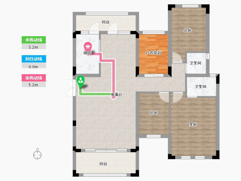 湖南省-长沙市-振业城-107.14-户型库-动静线