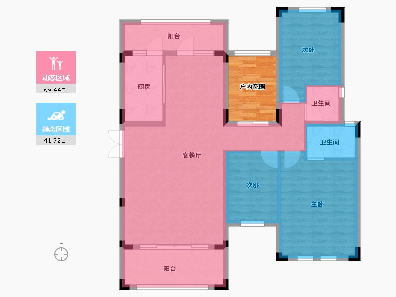 湖南省-长沙市-振业城-107.14-户型库-动静分区