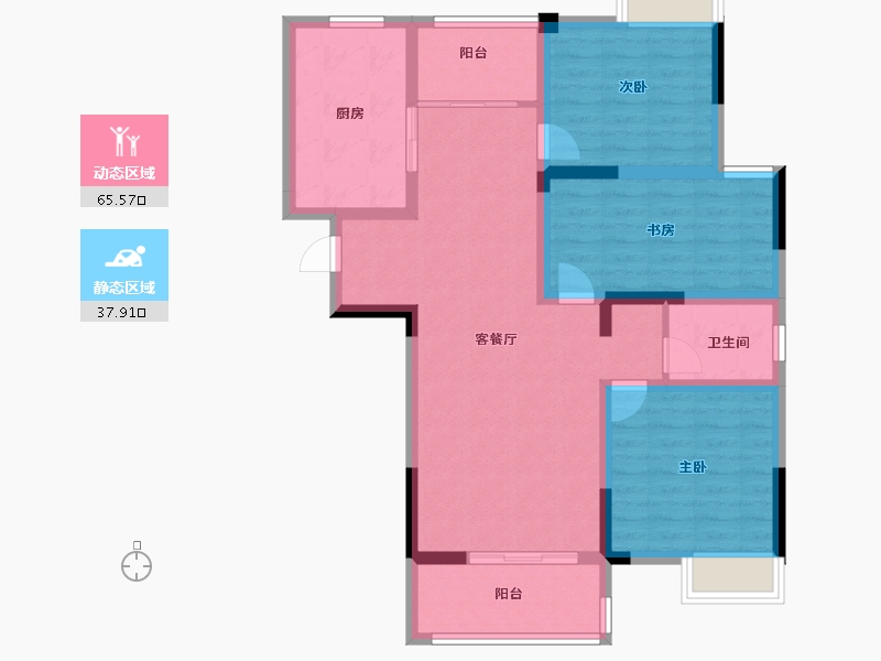 江苏省-常州市-东方豪景-92.00-户型库-动静分区