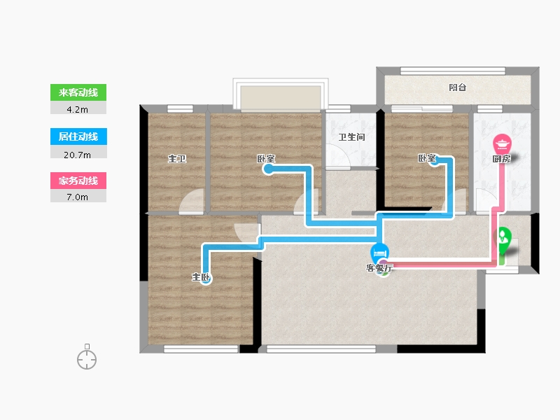 福建省-泉州市-永隆海上银滩-86.61-户型库-动静线