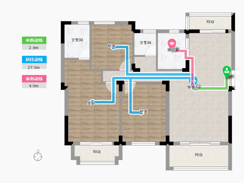 湖南省-长沙市-振业城-106.27-户型库-动静线