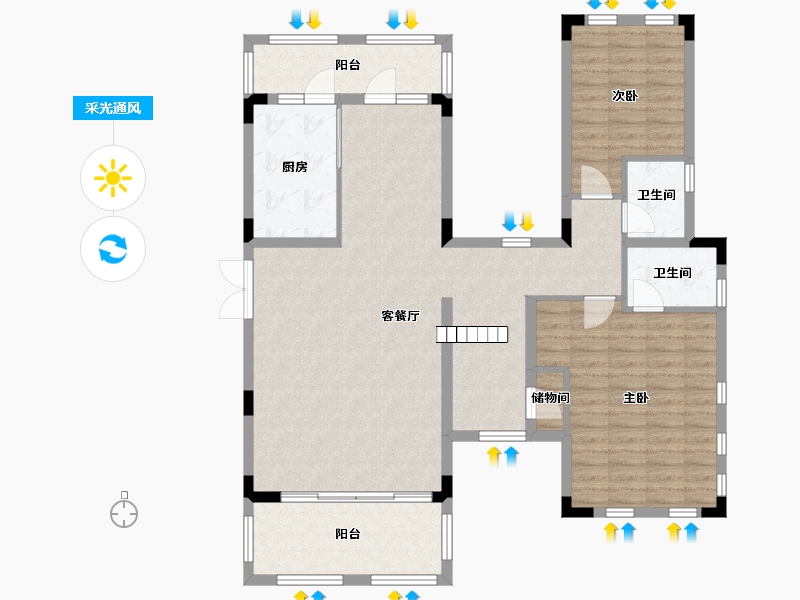 湖南省-长沙市-振业城-114.20-户型库-采光通风