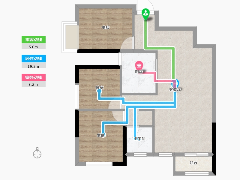 福建省-泉州市-永隆海上银滩-67.34-户型库-动静线