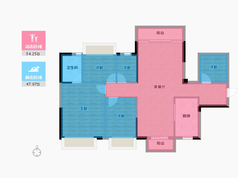 广西壮族自治区-南宁市-荣和公园里-92.68-户型库-动静分区