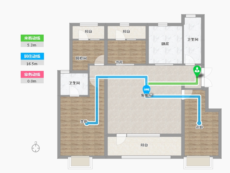 辽宁省-沈阳市-旭辉·首府铂辰时代-114.42-户型库-动静线