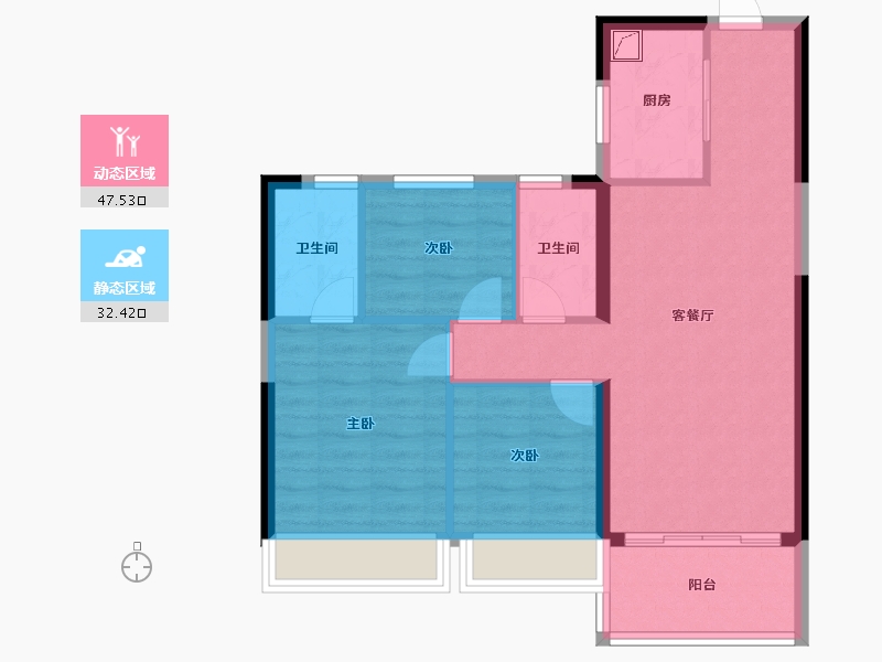 广东省-阳江市-碧桂园-75.00-户型库-动静分区