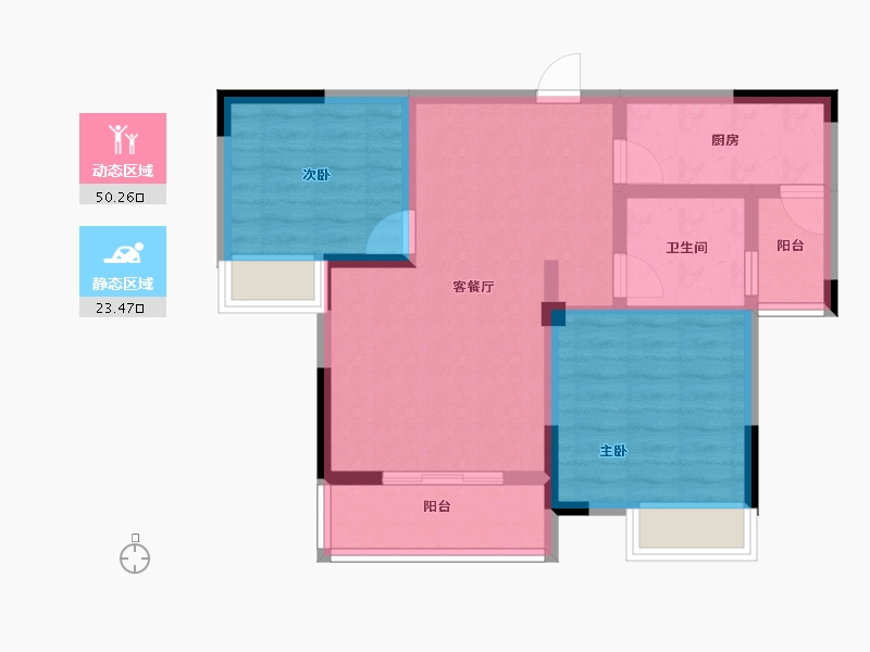 江苏省-常州市-东方豪景-64.88-户型库-动静分区