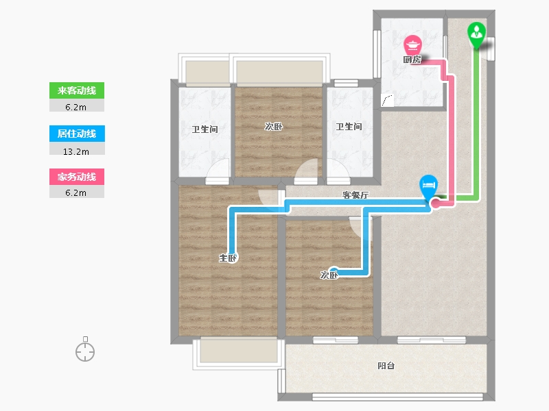 江苏省-常州市-旭辉都会上著-92.00-户型库-动静线