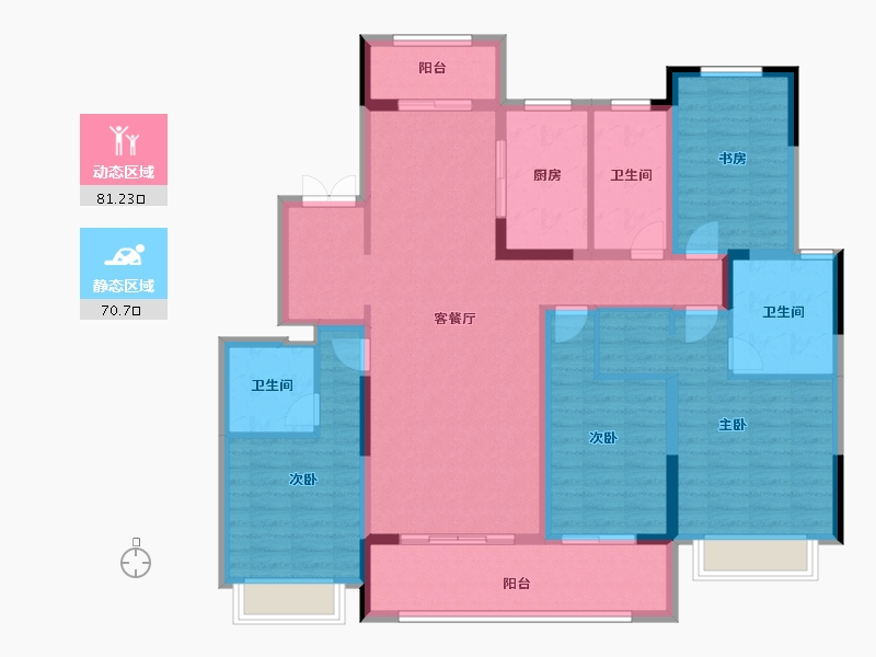 江苏省-常州市-新城牡丹公园世纪-136.00-户型库-动静分区