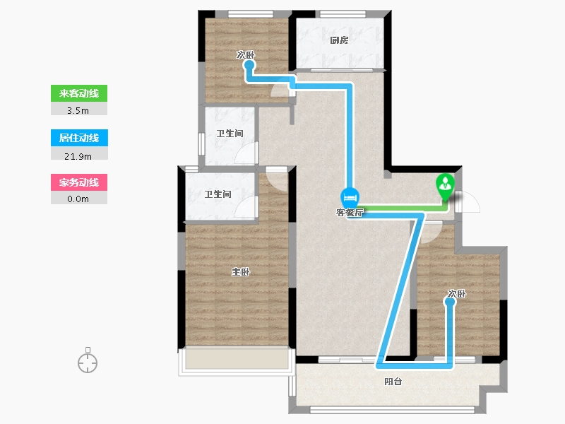 河南省-安阳市-锦绣宸院-110.00-户型库-动静线