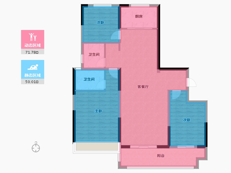 河南省-安阳市-锦绣宸院-110.00-户型库-动静分区