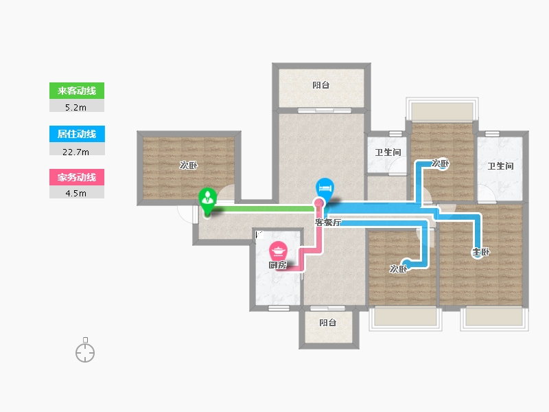 广西壮族自治区-南宁市-荣和伍壹大道-104.48-户型库-动静线