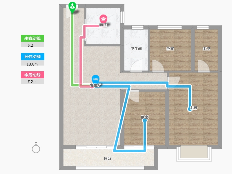 江西省-南昌市-南昌中骏·世界城-87.87-户型库-动静线