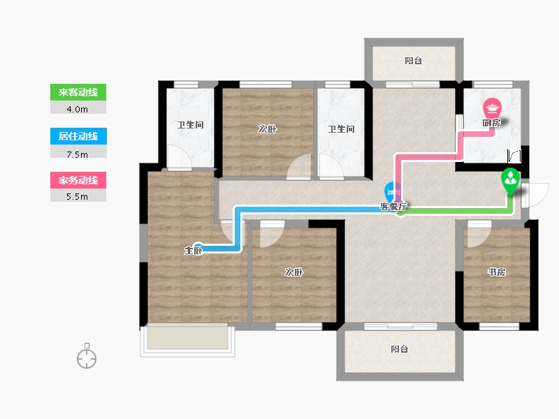 湖南省-长沙市-保利中环广场-92.11-户型库-动静线