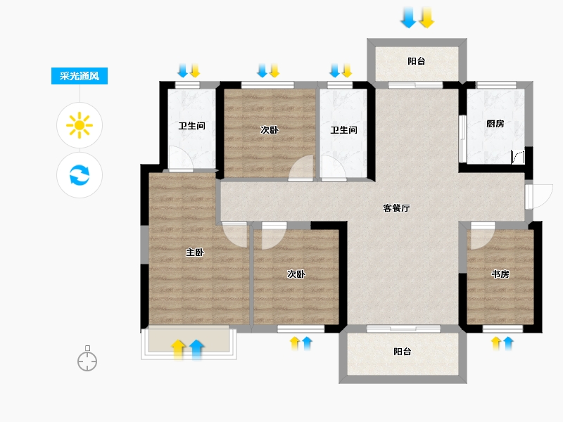 湖南省-长沙市-保利中环广场-92.11-户型库-采光通风