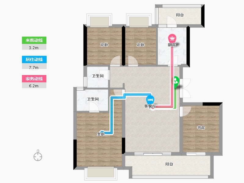 贵州省-贵阳市-金地旭辉上观-103.35-户型库-动静线