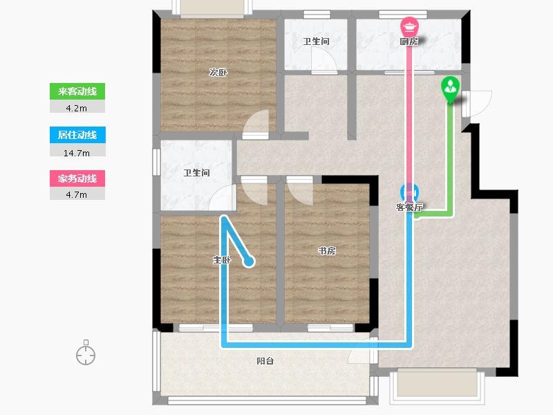 河南省-信阳市-万象城-99.00-户型库-动静线