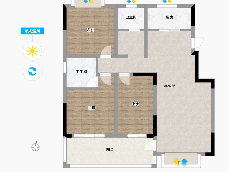 河南省-信阳市-万象城-99.00-户型库-采光通风