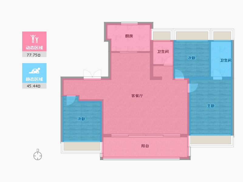 江苏省-常州市-旭辉都会上著-112.01-户型库-动静分区