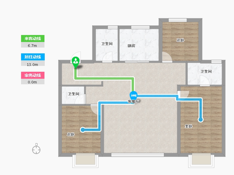 辽宁省-沈阳市-旭辉·首府铂辰时代-96.00-户型库-动静线