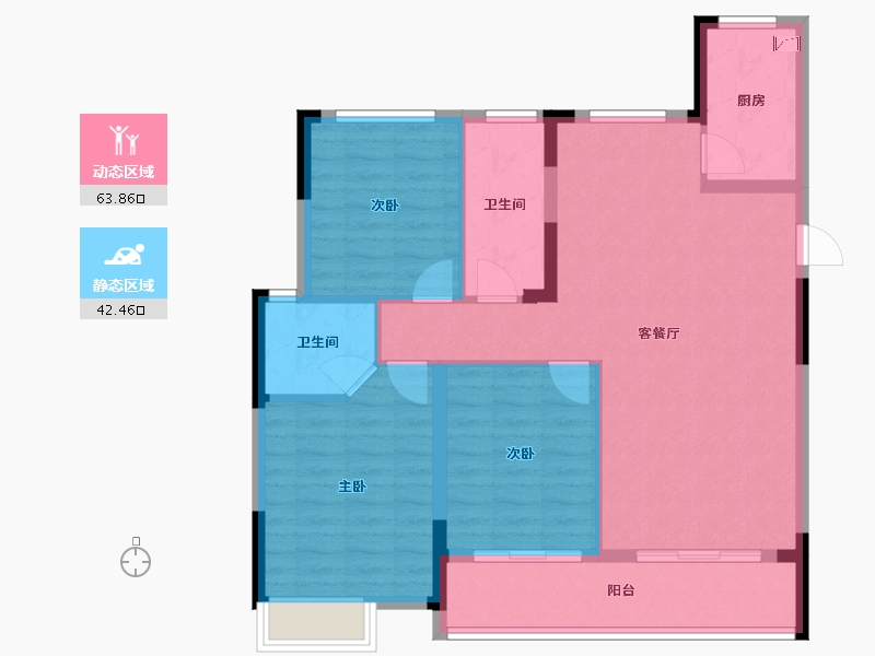 江西省-南昌市-恒茂未来都会-96.10-户型库-动静分区