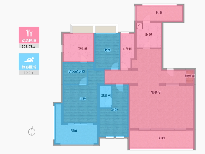 上海-上海市-云锦东方三期-160.10-户型库-动静分区