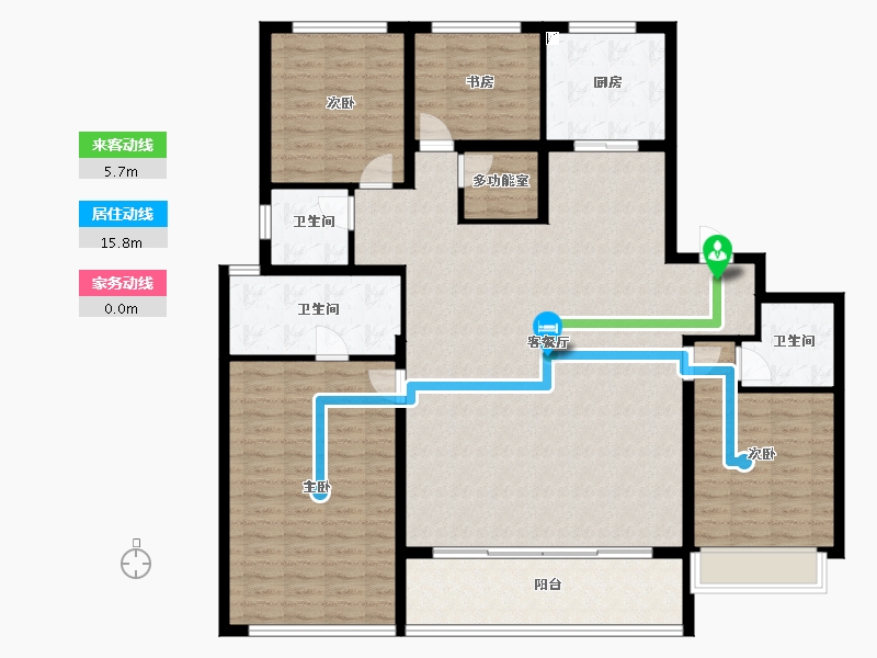 浙江省-宁波市-绿城荣安汀澜鸣翠-158.39-户型库-动静线