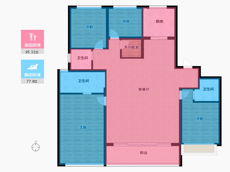 浙江省-宁波市-绿城荣安汀澜鸣翠-158.39-户型库-动静分区