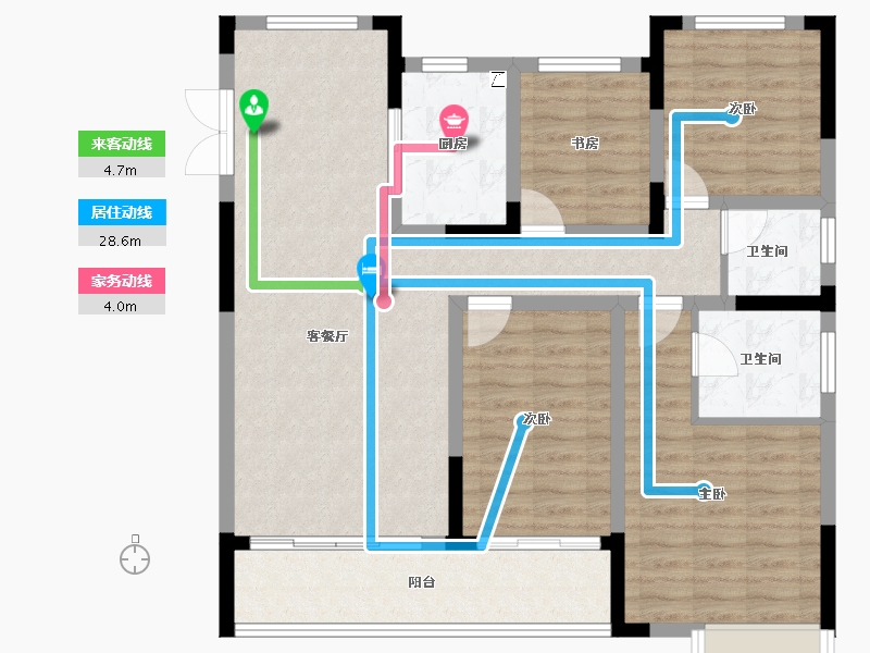 江西省-南昌市-恒茂未来都会-102.40-户型库-动静线