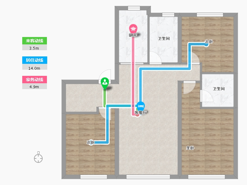 辽宁省-沈阳市-融创昆仑江山府-81.60-户型库-动静线