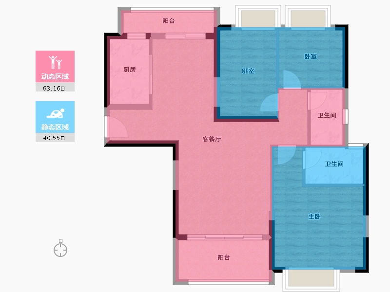 广东省-广州市-敏捷绿湖首府-93.19-户型库-动静分区