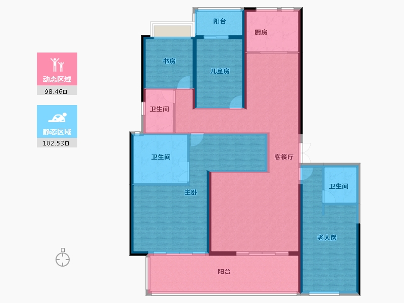 湖南省-长沙市-江山印-183.53-户型库-动静分区