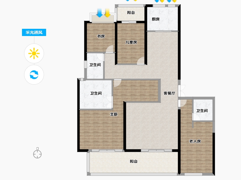 湖南省-长沙市-江山印-183.53-户型库-采光通风