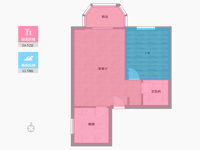 北京-北京市-华腾园-44.80-户型库-动静分区