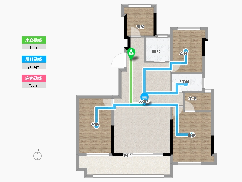 福建省-泉州市-晋江阳光城-111.20-户型库-动静线