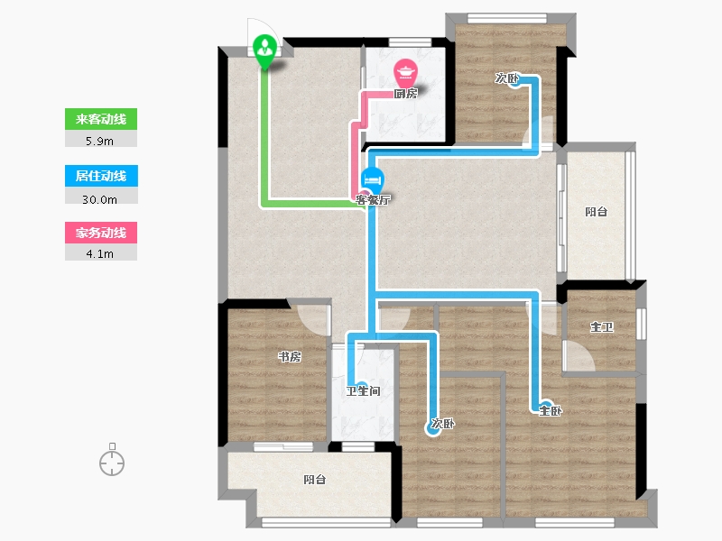 福建省-泉州市-晋江阳光城-112.00-户型库-动静线