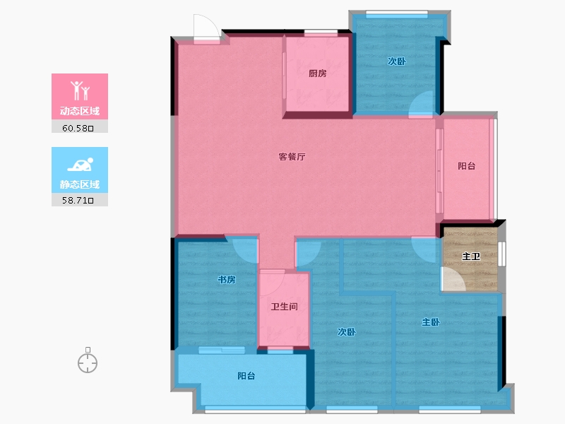 福建省-泉州市-晋江阳光城-112.00-户型库-动静分区