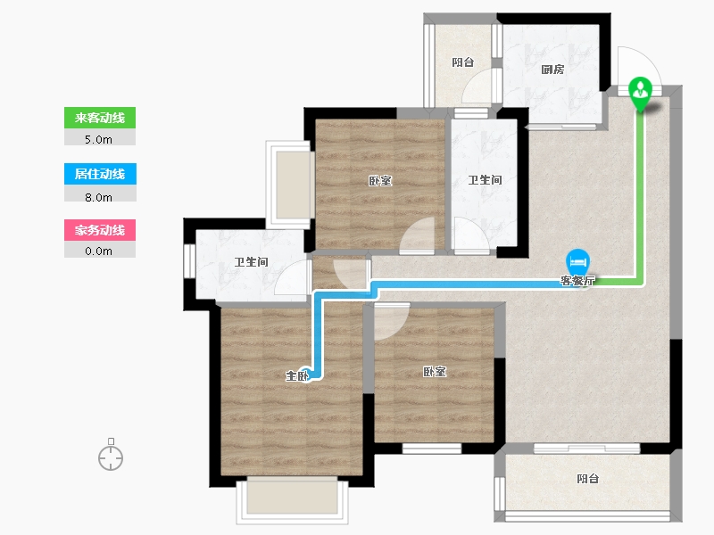 湖南省-长沙市-振业城-79.02-户型库-动静线