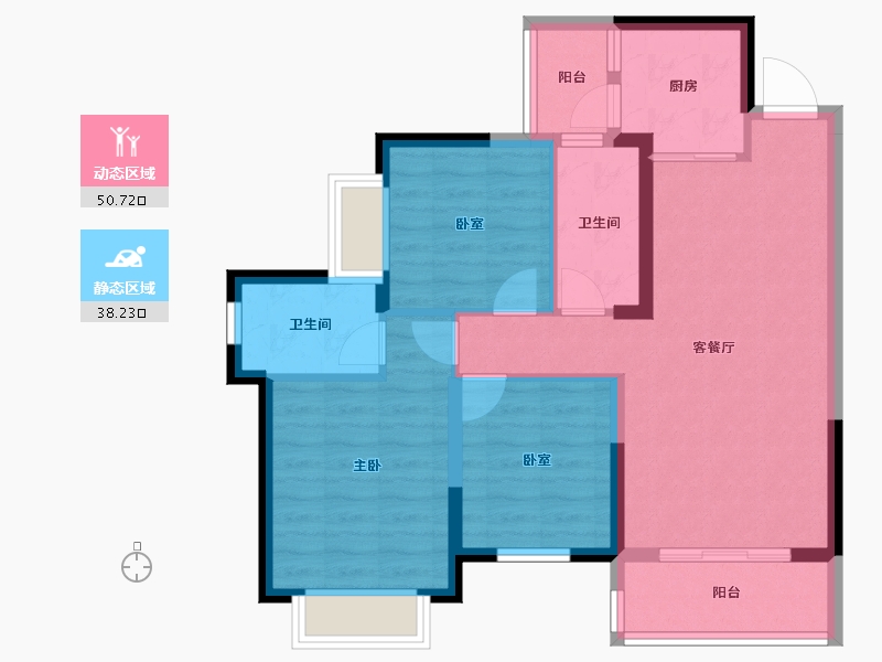 湖南省-长沙市-振业城-79.02-户型库-动静分区