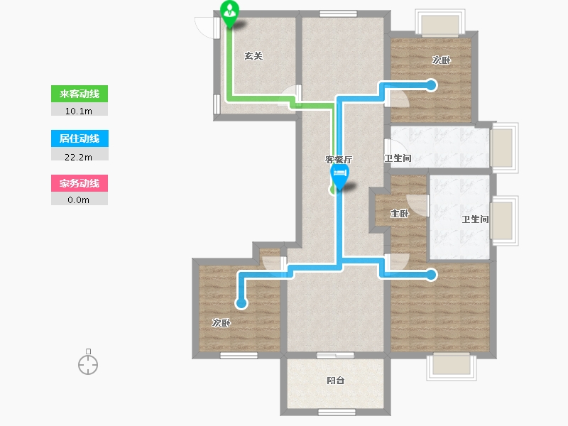 上海-上海市-新湖·青蓝国际二期-113.60-户型库-动静线