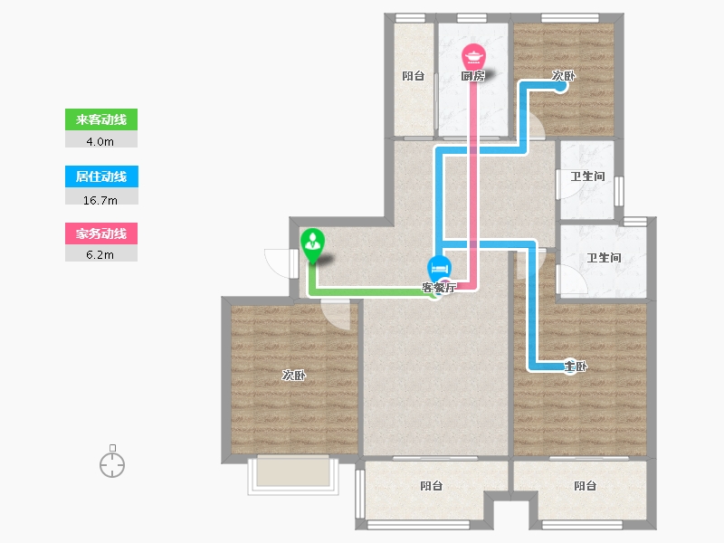 陕西省-咸阳市-厚德苑小区-108.00-户型库-动静线