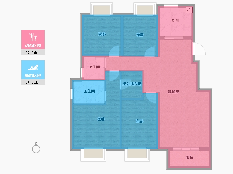 浙江省-湖州市-海伦堡海伦湾-97.59-户型库-动静分区