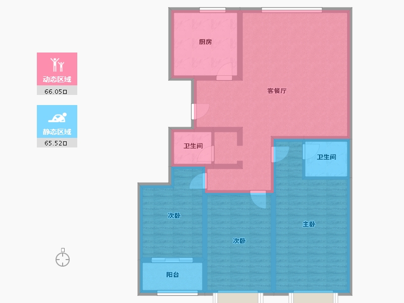 山东省-聊城市-滨湖新城-118.00-户型库-动静分区