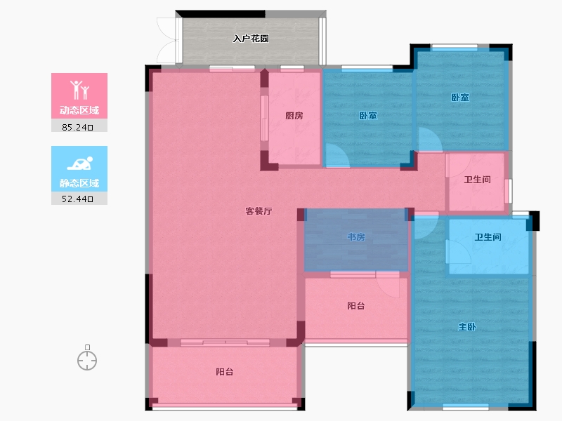 湖南省-长沙市-振业城-125.58-户型库-动静分区