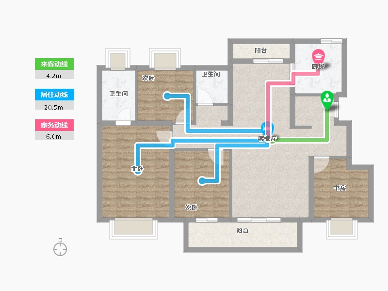 湖北省-武汉市-德信阳光城江宸-101.22-户型库-动静线