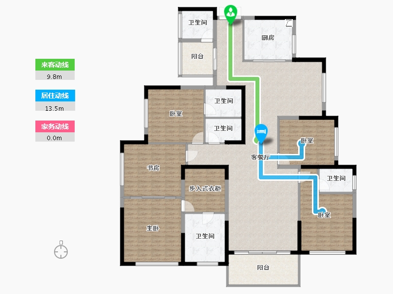 湖南省-长沙市-湘江壹号-205.95-户型库-动静线