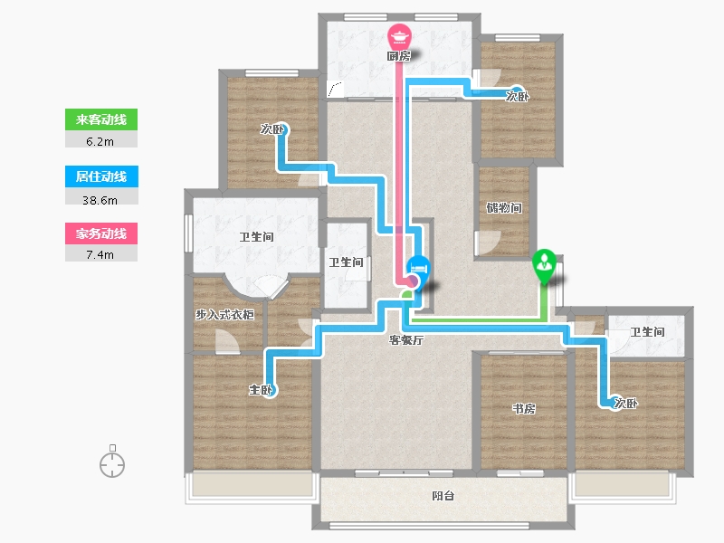 甘肃省-兰州市-鸿森银滩广场-170.00-户型库-动静线